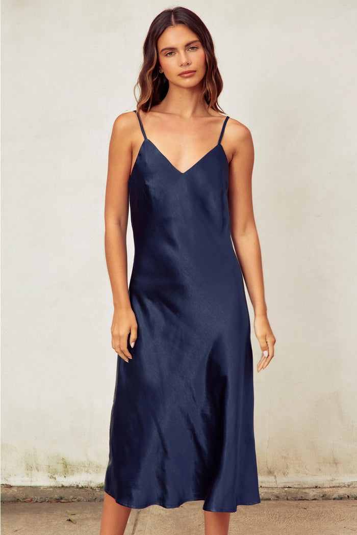 Midnight Blue Slip Dress