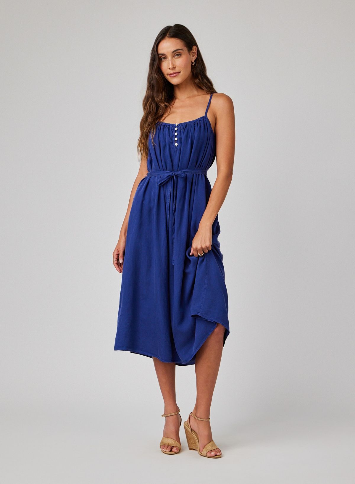 green emerald velvet dress Elegant White Vacation Maxi Dress – Deep V Lace Cami Gown – ZINNTRA main image 1