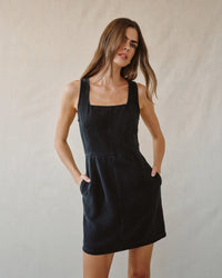 Fitted Mini Dress Dark Graphite Wash