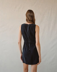 Fitted Mini Dress Dark Graphite Wash