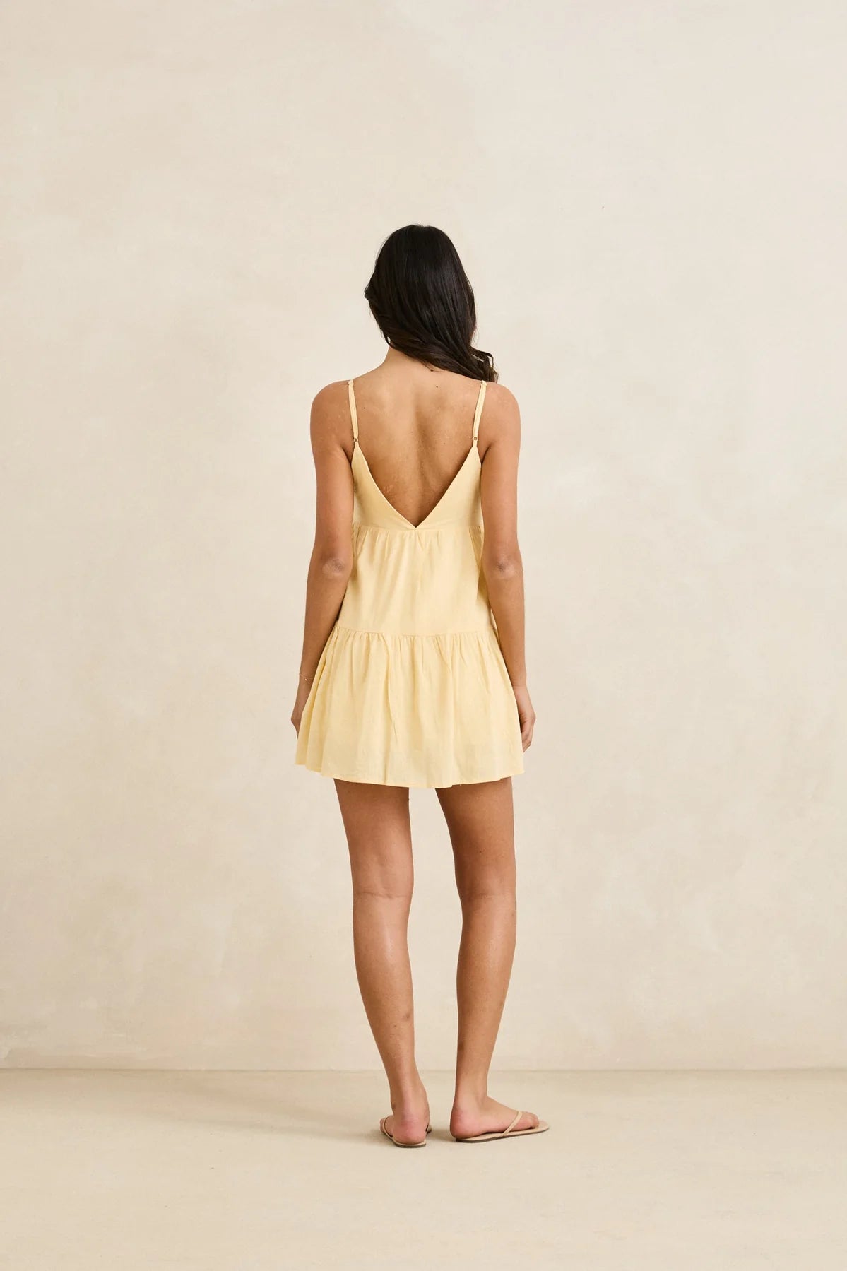 Classic Tiered Mini Dress Butter