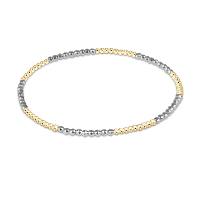 Enewton Blissful Pattern 2mm Bead Bracelet - Silver Faceted Hematite