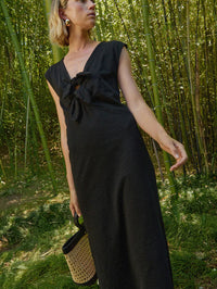 Kalee Column Dress Jet Black