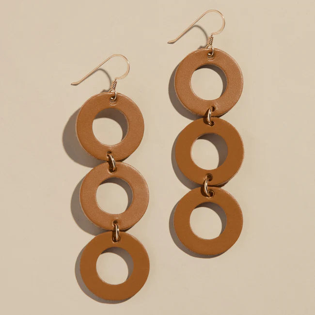 London Tan Piper Earrings