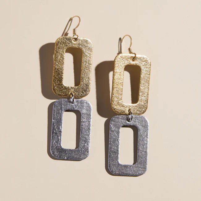 Mixed Metal Morgan Earrings