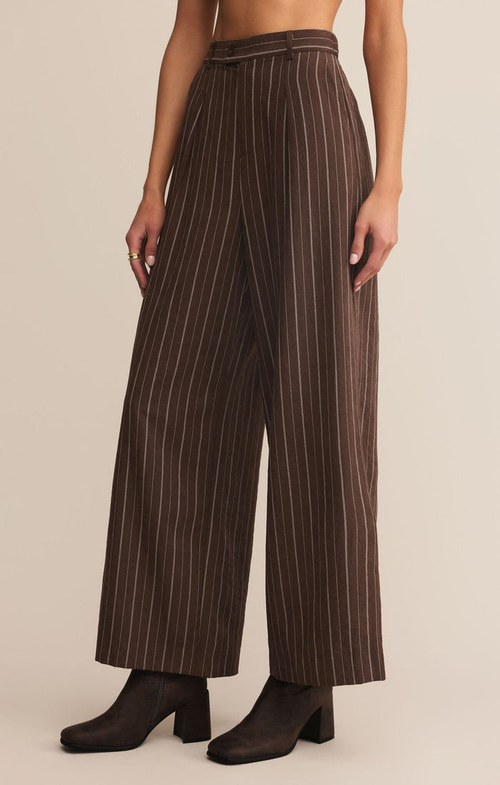 Alma Pinstripe Wide Leg Pant