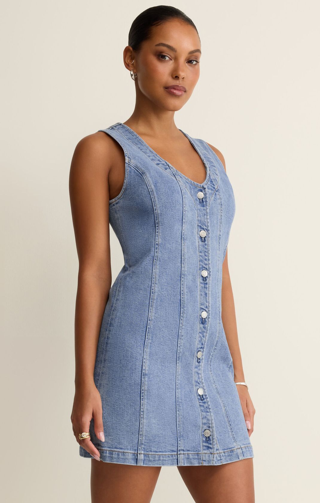 Z Supply Women's Jolie Denim Mini Dress, Avalon