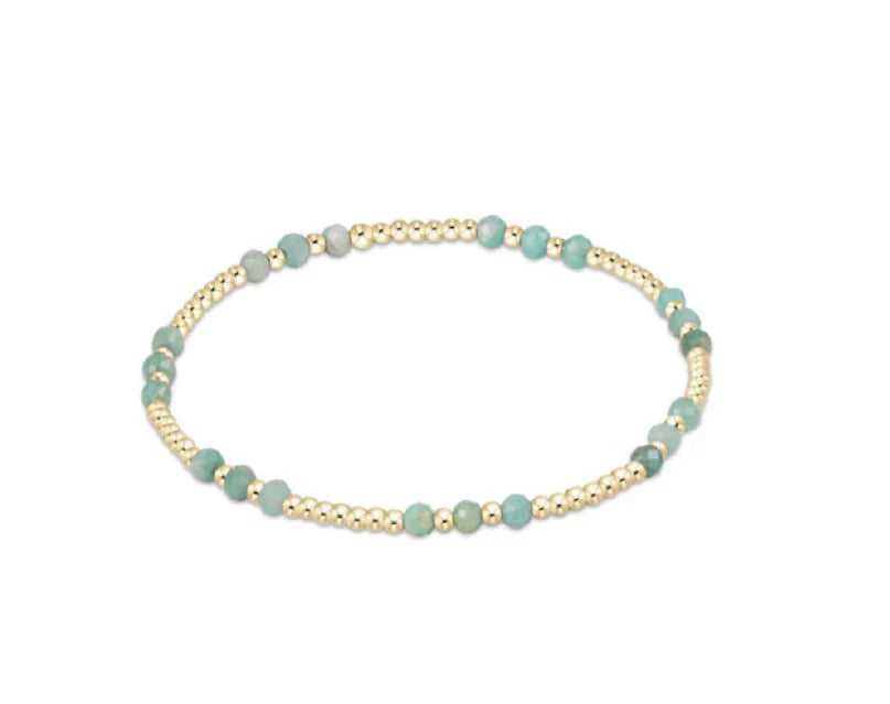 Enewton Gemstone Gold Joy Pattern 3mm Bead Bracelet