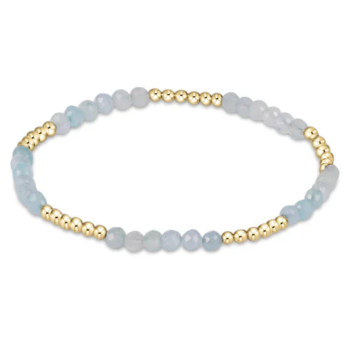Enewton Blissful Pattern 2.5mm Bead Bracelet - Aquamarine