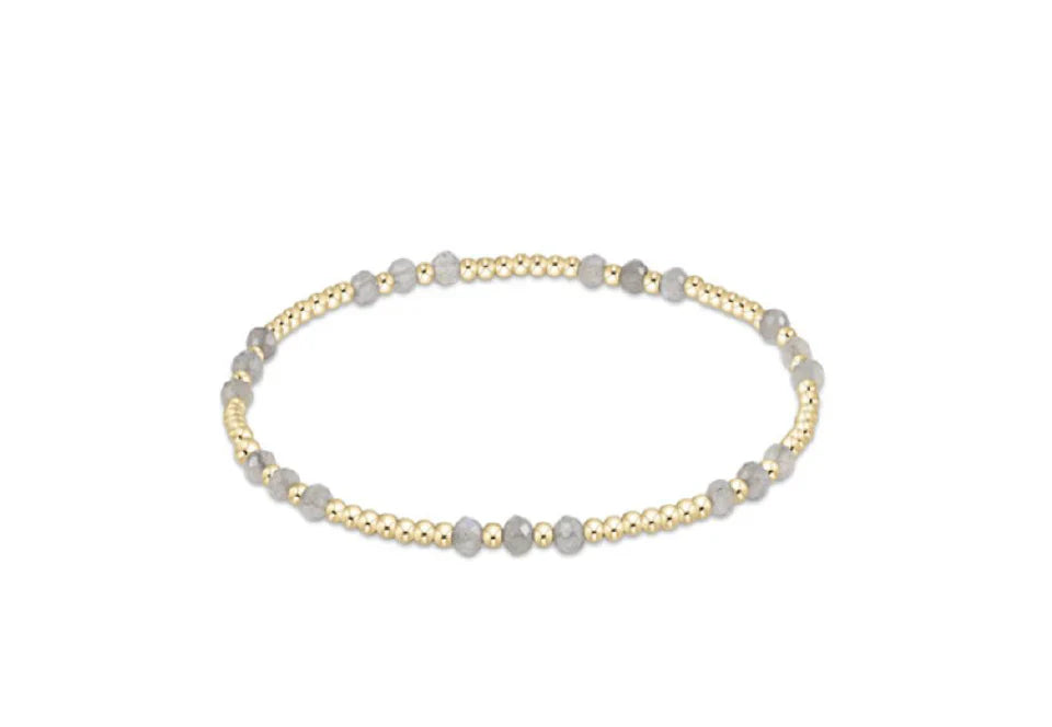 Enewton Gemstone Gold Joy Pattern 3mm Bead Bracelet