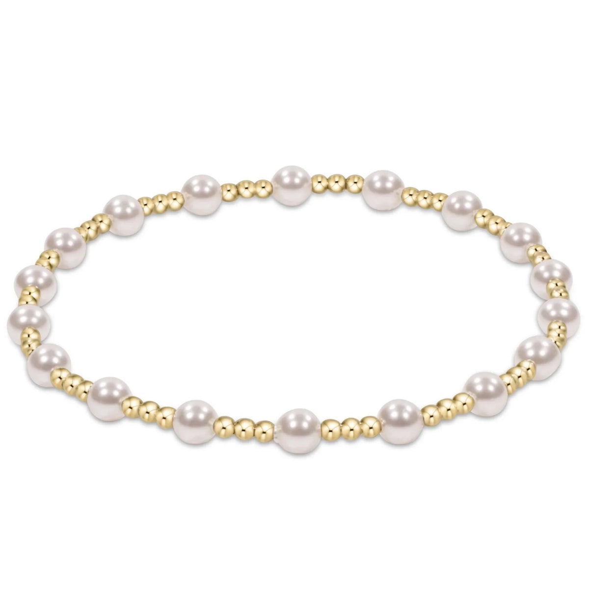Enewton Classic Sincerity Pattern 4mm Bead Bracelet -Pearl - Eden Lifestyle
