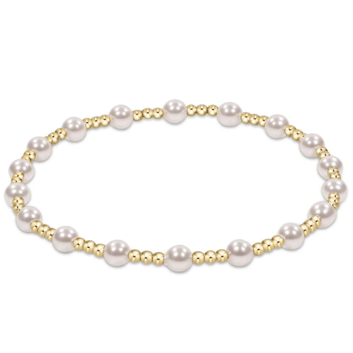 Enewton Classic Sincerity Pattern 4mm Bead Bracelet -Pearl - Eden Lifestyle