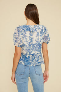 Bee Ruffle Top