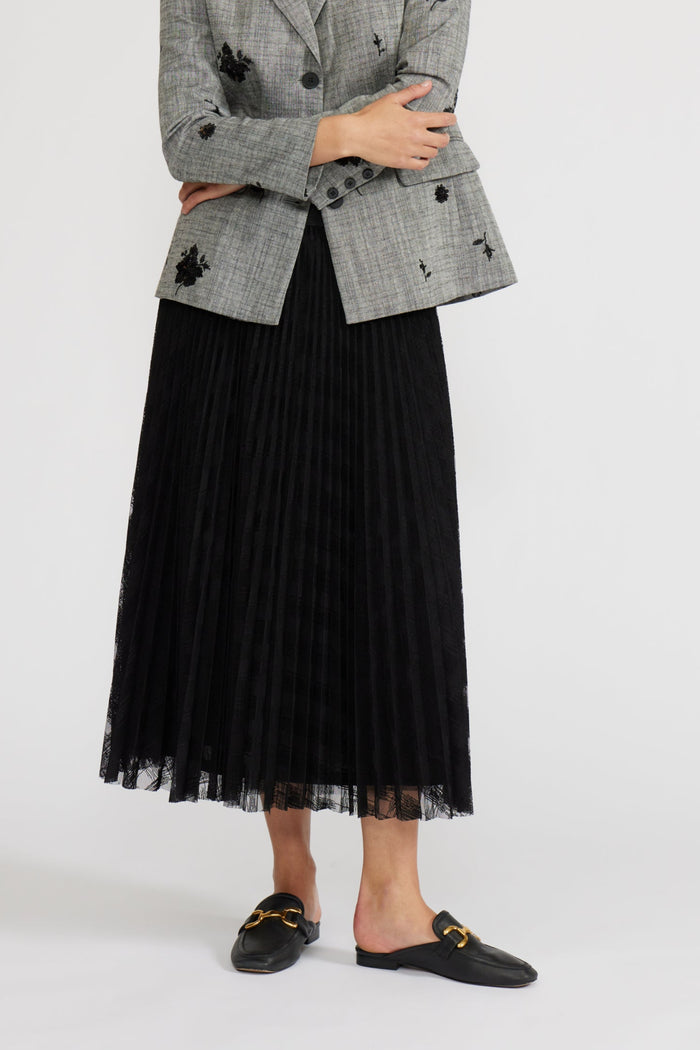 Madison Textured Pleated Skirt