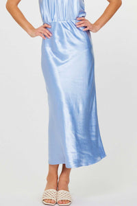 Cloudy Blue Slip Skirt