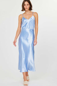 Cloudy Blue Slip Skirt