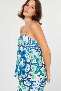 Blue Boho Top
