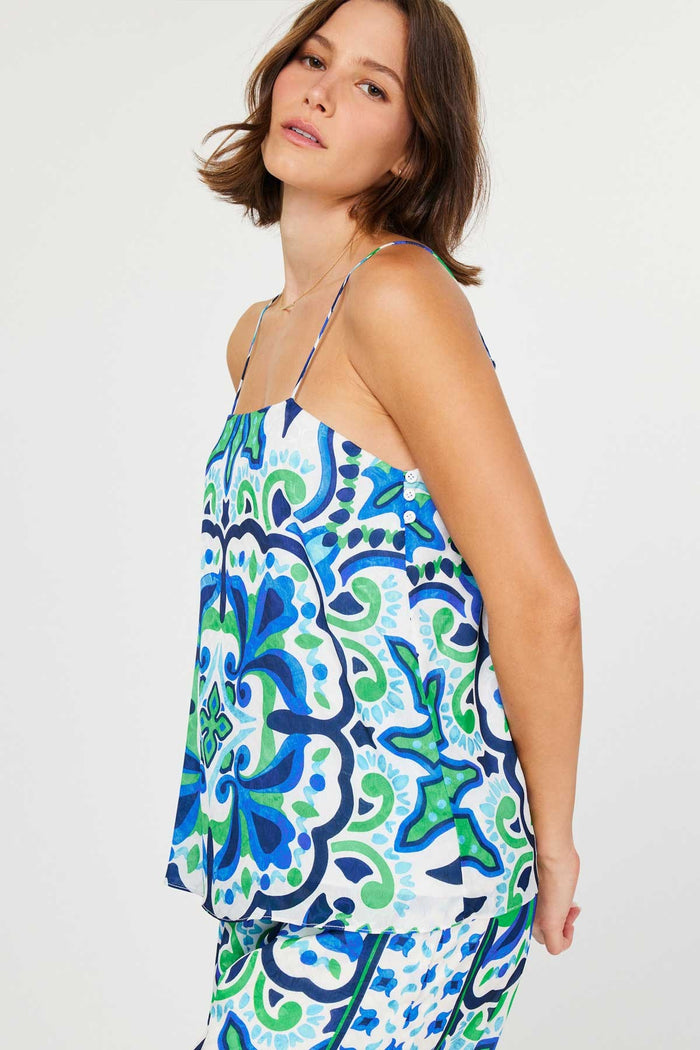 Blue Boho Top