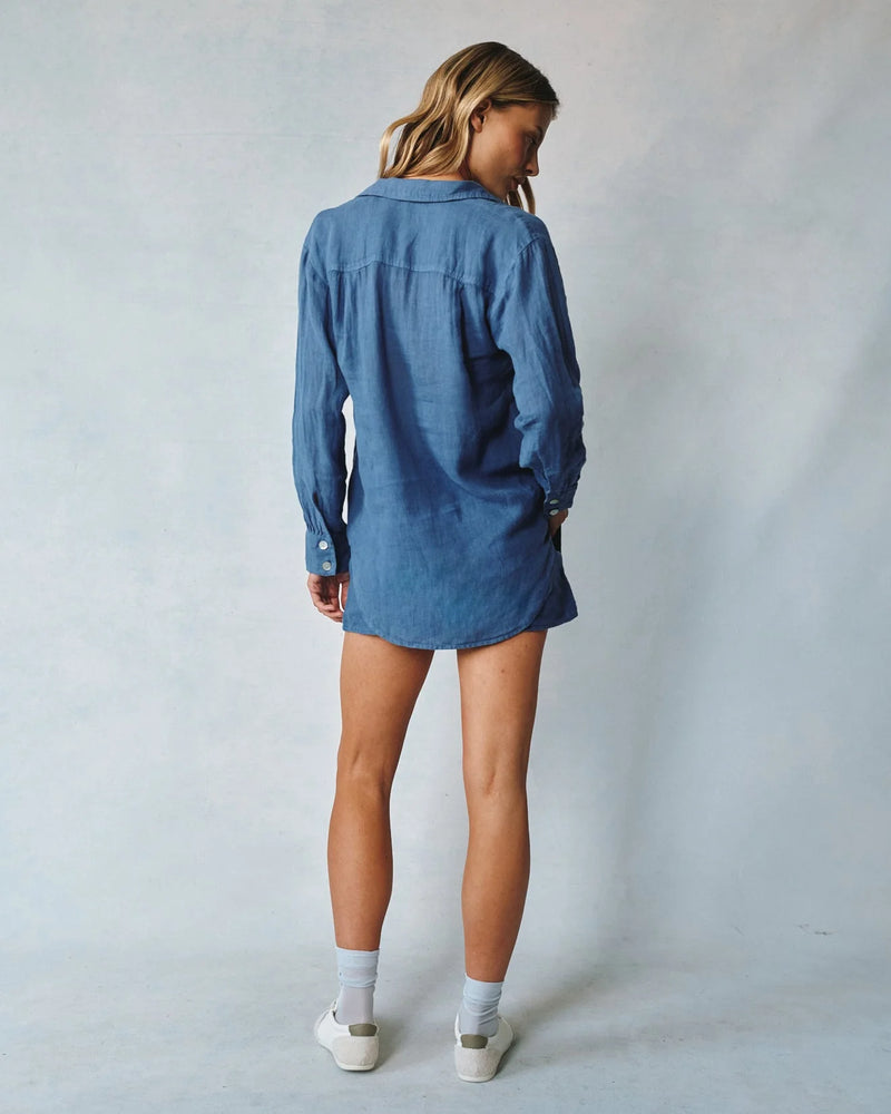 Boyfriend Button Down Antique Indigo