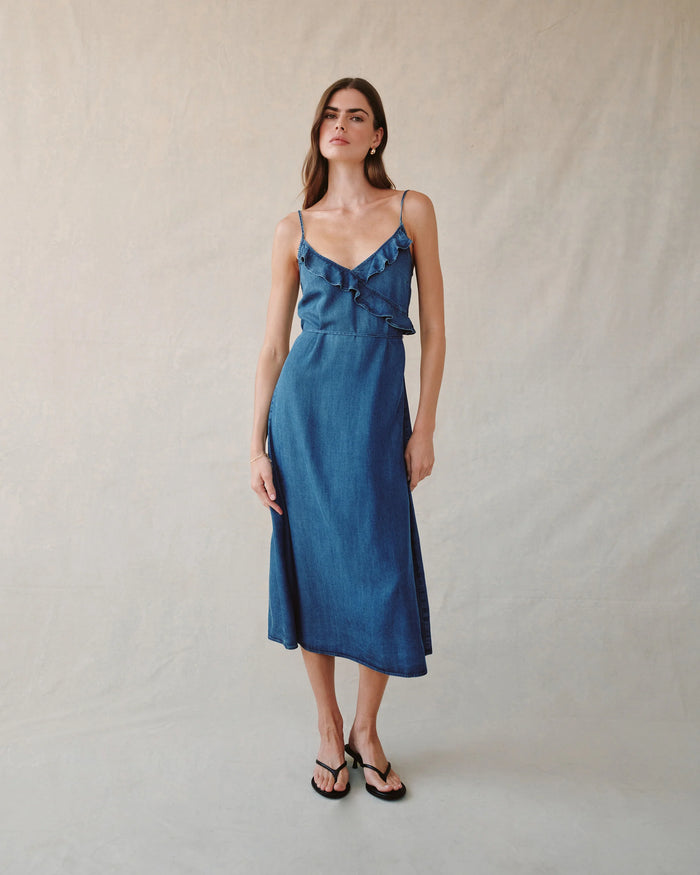 Riffle Cam Midi Dress - Moonlight Wash
