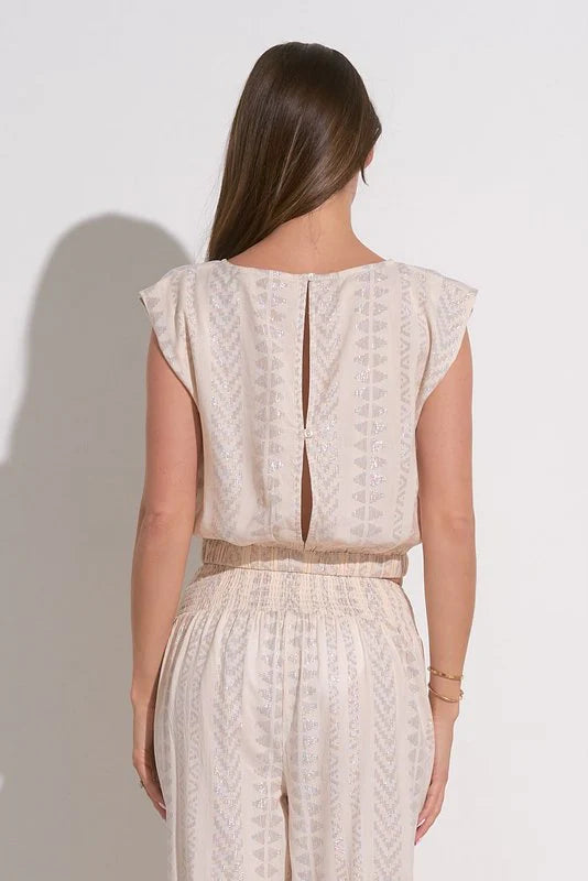 Ivory Metallic Top