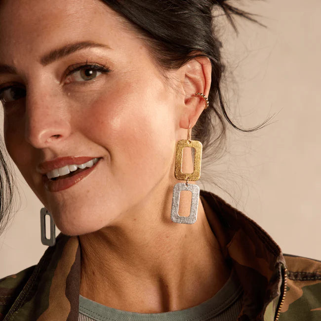 Mixed Metal Morgan Earrings
