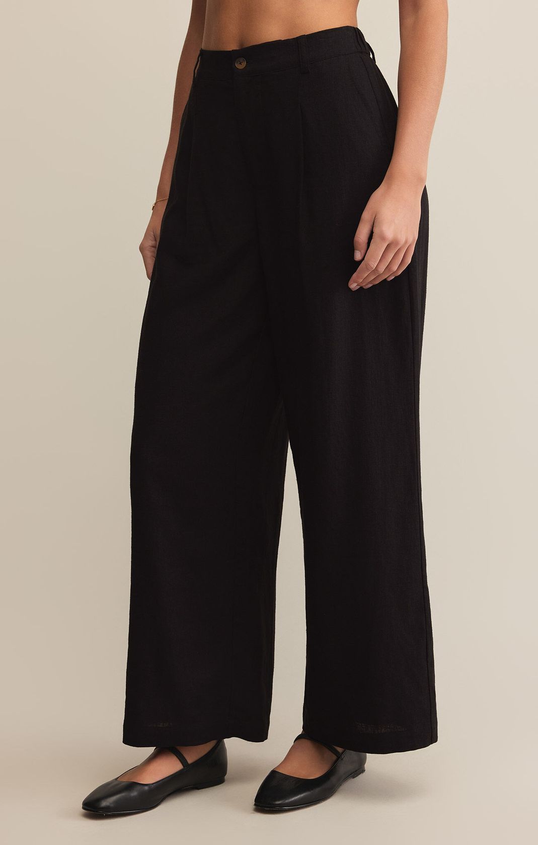Topanga Linen Pant Black