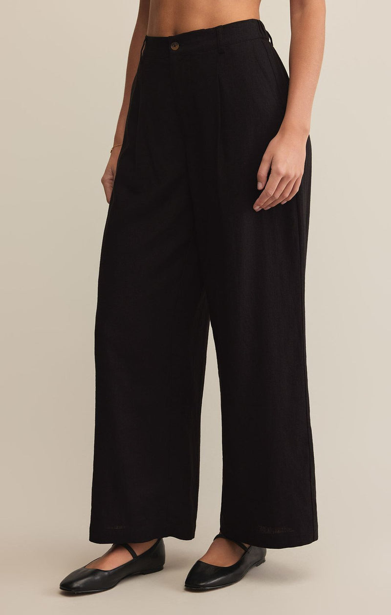 Topanga Linen Pant Black