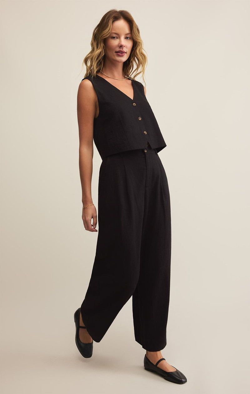 Topanga Linen Pant Black