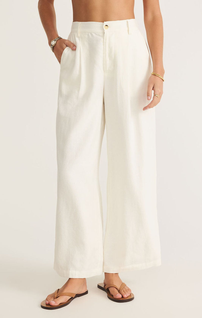 Topanga Linen Pant White