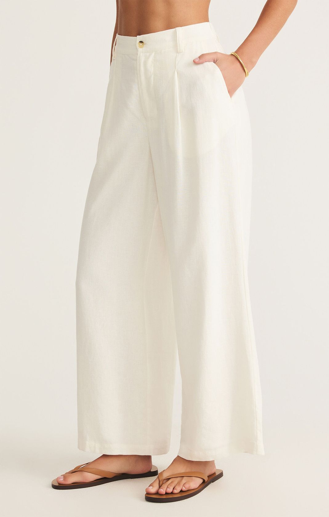 Topanga Linen Pant White