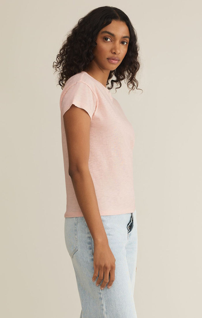 Z SUPPLY Modern Slub Tee Pink Salt