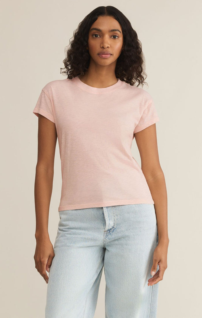 Z SUPPLY Modern Slub Tee Pink Salt
