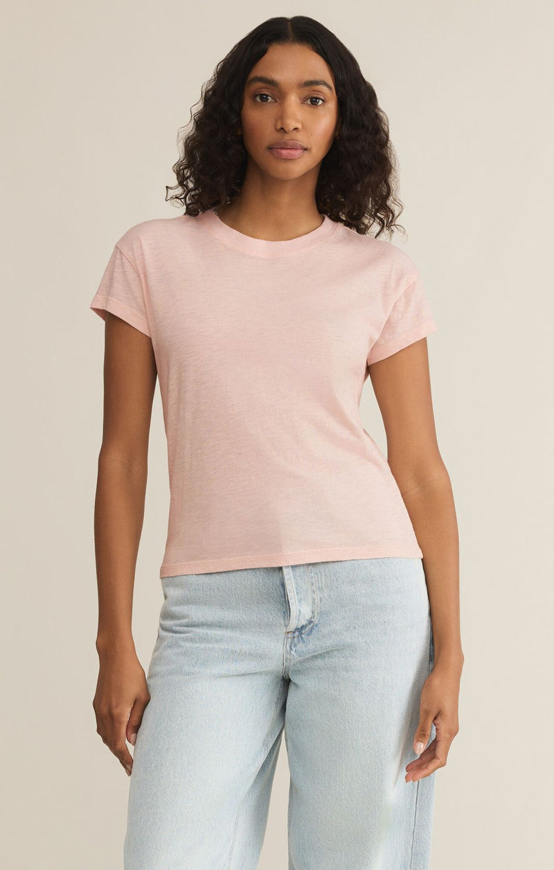 Z SUPPLY Modern Slub Tee Pink Salt