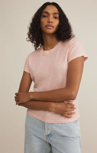 Z SUPPLY Modern Slub Tee Pink Salt