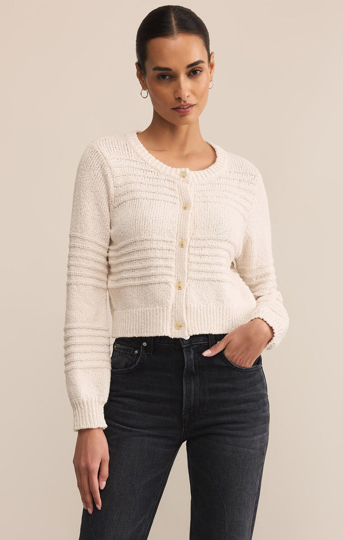 Between the Lines Cardigan Crystal