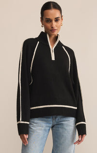 Black Alps Half Zip Sweater