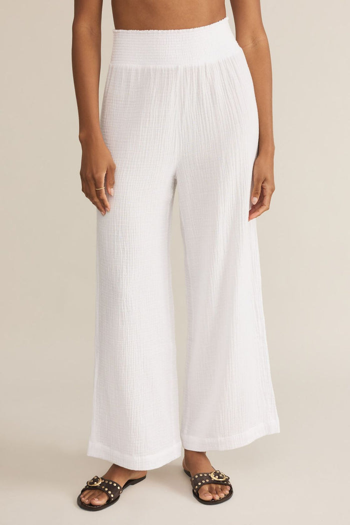 Cassidy Gauze Full Length Pant White
