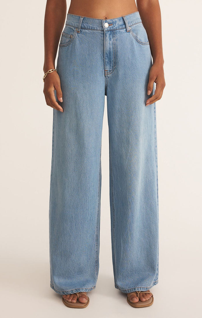 Mia Loose Wide Leg Denim Pant Light Vintage Indigo