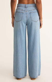 Mia Loose Wide Leg Denim Pant Light Vintage Indigo