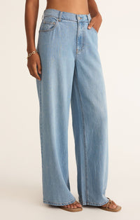 Mia Loose Wide Leg Denim Pant Light Vintage Indigo