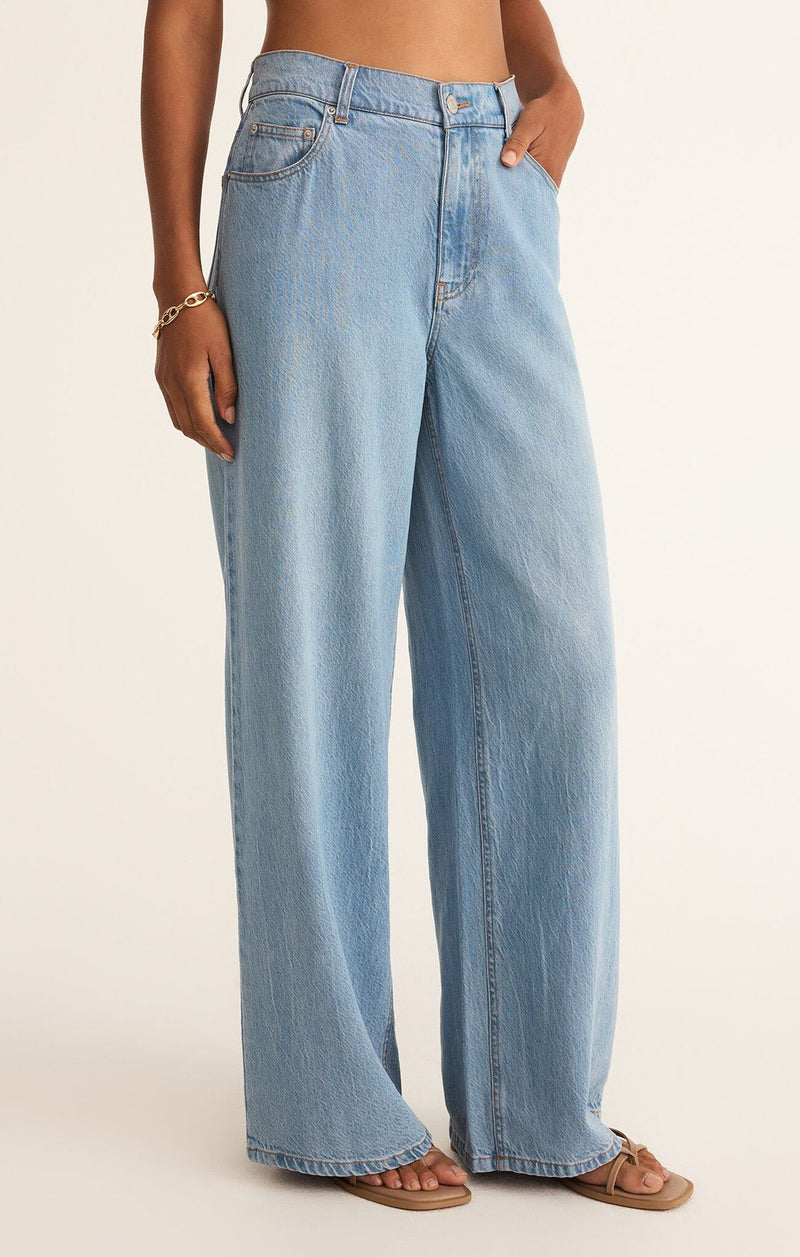 Mia Loose Wide Leg Denim Pant Light Vintage Indigo