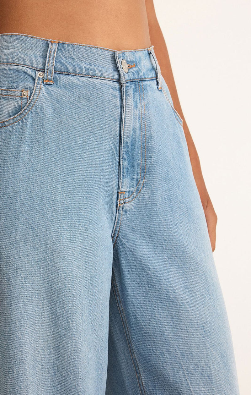 Mia Loose Wide Leg Denim Pant Light Vintage Indigo