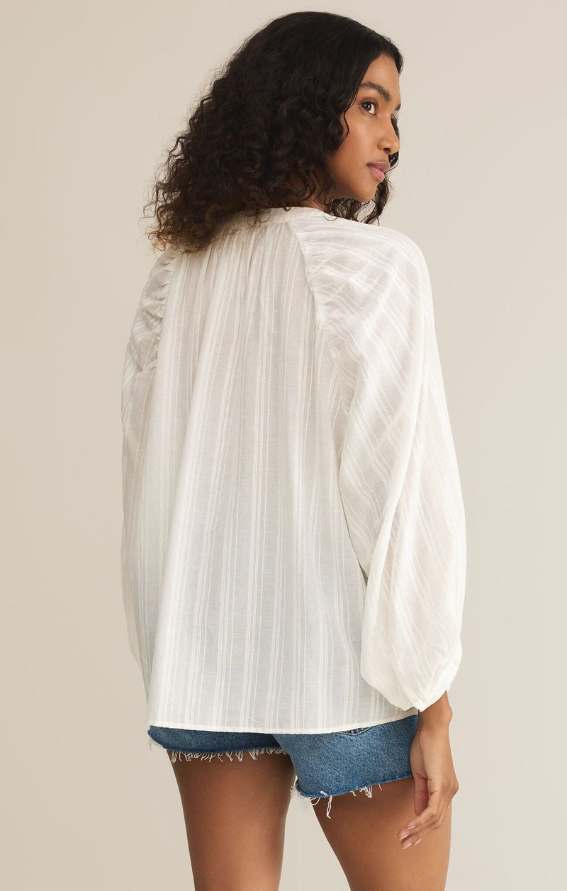 Wren Button Up Top White