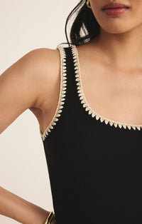 Jaidynn Rib Tank Black