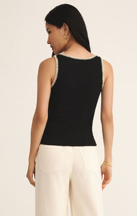 Jaidynn Rib Tank Black