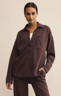 All Day Knit Jacket Chocolate Cherry