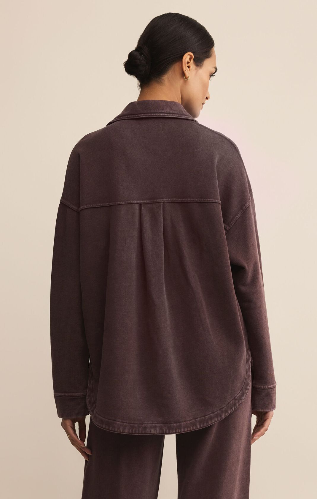 All Day Knit Jacket Chocolate Cherry