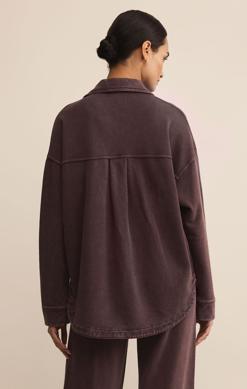 All Day Knit Jacket Chocolate Cherry