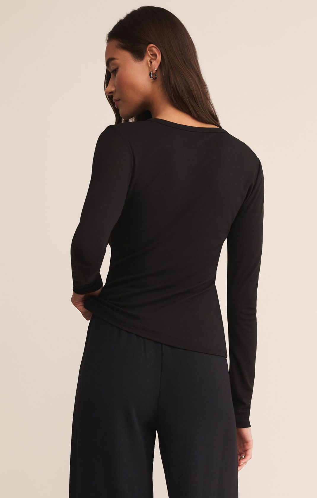 Second Skin Crew LS Black